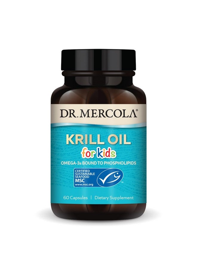 Dr. Mercola Dr. Mercola Krill Oil for Kids, 30 Servings (60 Capsules), Dietary Supplement, Omega-3s Bound to Phospholipids, Non-GMO, MSC Certified 