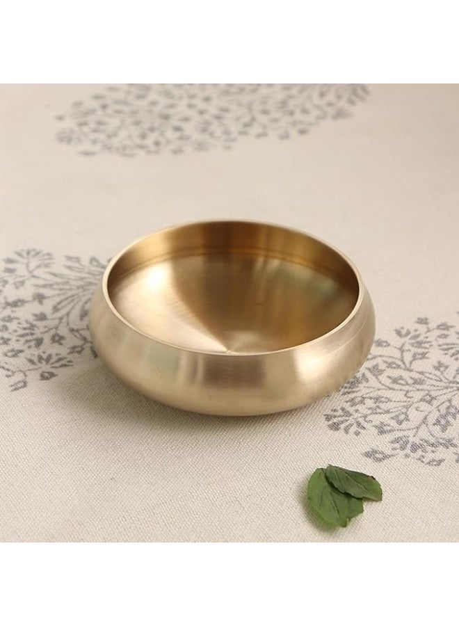 Zishta Kansa Bronze Bowl | Traditional Bela Ideal for Serving Sweets, Dal, Sabji | Pure Tested for Quality, Diameter 11cm, Capacity 200ml, Weight 0.2kg. - Image 2