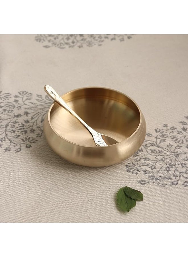 Zishta Kansa Bronze Bowl | Traditional Bela Ideal for Serving Sweets, Dal, Sabji | Pure Tested for Quality, Diameter 11cm, Capacity 200ml, Weight 0.2kg. - Image 4