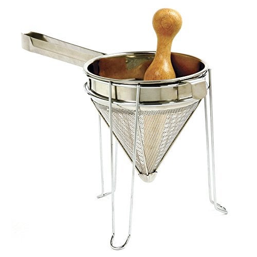 Norpro Norpro 642 Stainless Steel Chinois with Stand and Pestle Set Bouillon Strainer Jelly Strainer China Cap 