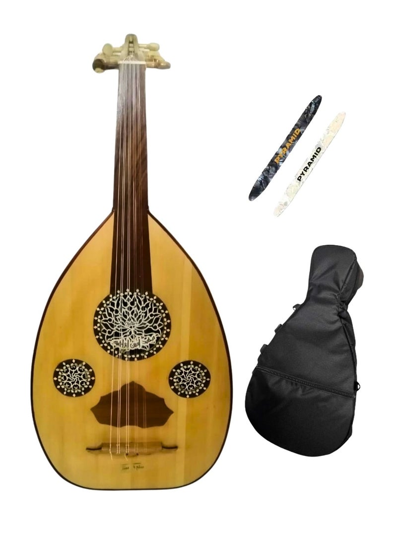 Al-Karz Music Premium Musical Educational Oud for Beginners with Bag and Two Picks 