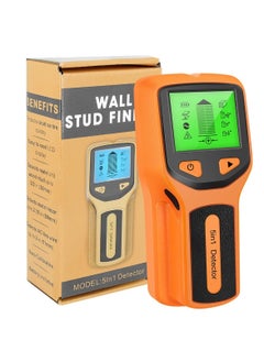 Stud Finder Wall Scanner, 5 in 1 Electronic Stud Sensor with Upgraded Smart Sensor, HD LCD ​Display and Audio Alarm for The Center and Edge of Metal, Studs, AC Wire, and Pipe Detection (Orange)