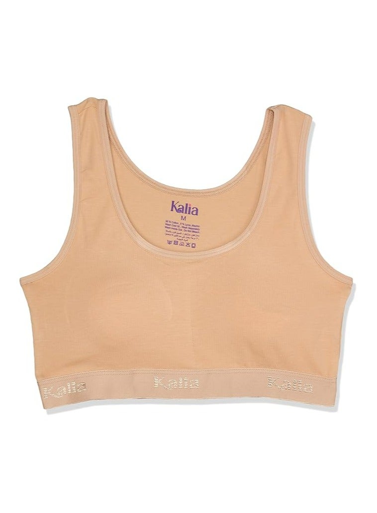 Kalia Pack of 2 Women's Cotton Padded Wide Tank Soft Bra - Image 2