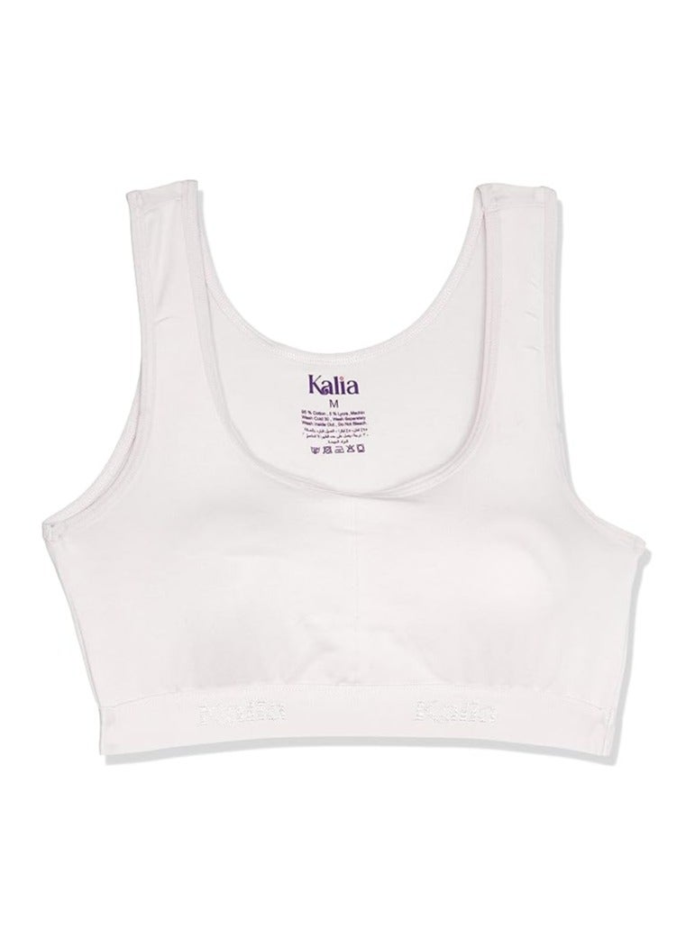 Kalia Pack of 2 Women's Cotton Padded Wide Tank Soft Bra - Image 4