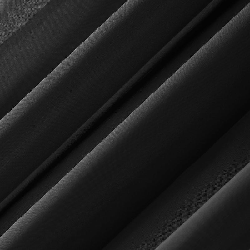 نو. 918 رقم 918 لوحة ستارة من الشيفون الشفاف إميلي مع جيب قضيب، مقاس 59 × 63 بوصة، أسود - Image 3