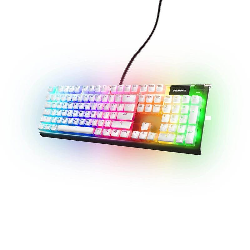 SteelSeries PRISMCAPS - Double Shot Pudding-Style Keycaps - Durable PBT Thermoplastic - Compatible with a Wide Range of Mechanical Keyboards - White - Image 1