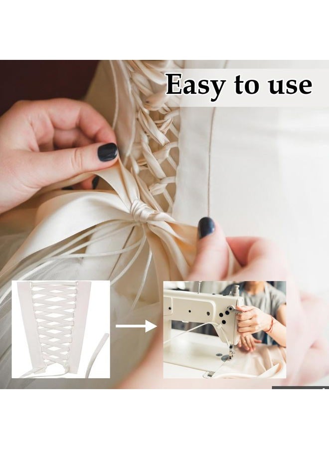 GeryVtee Satin Corset Kit Adjustable Back Corset for Wedding Dress with Loops and Replacement Zipper, Lace Up for Prom Dress (Black) - Image 5
