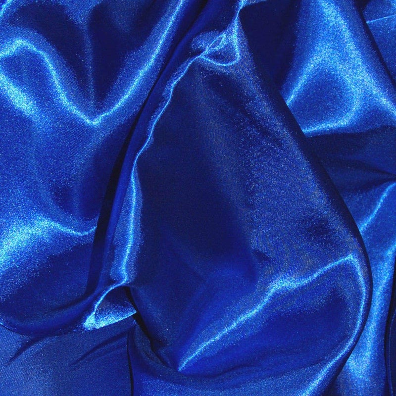 Bini Fabrics Royal Bule Silky Satin Dress Fabric Plain Satin Material 4445 Width Slik Shiny Fabrics 2 Meter - Image 1