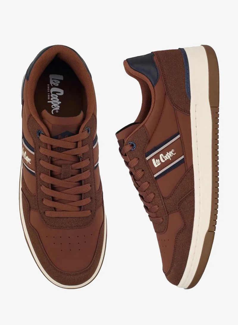لي كوبر Men Logo Print Lace-Up Ankle Sneakers