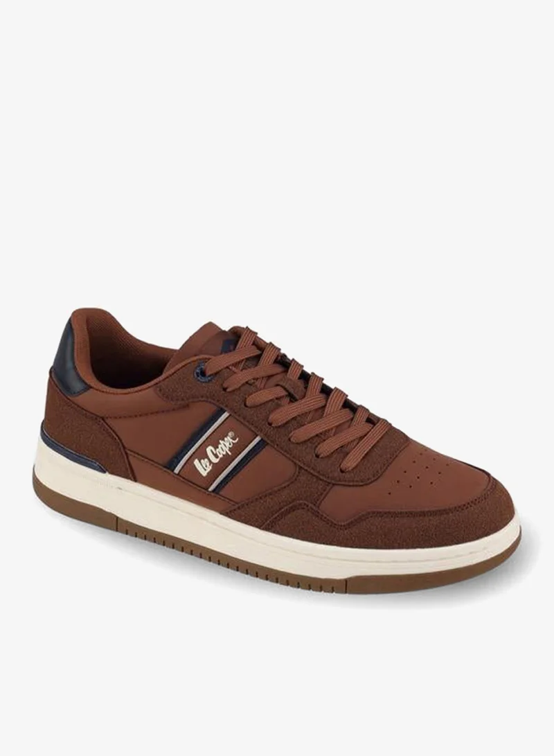 Lee Cooper Men Logo Print Lace-Up Ankle Sneakers