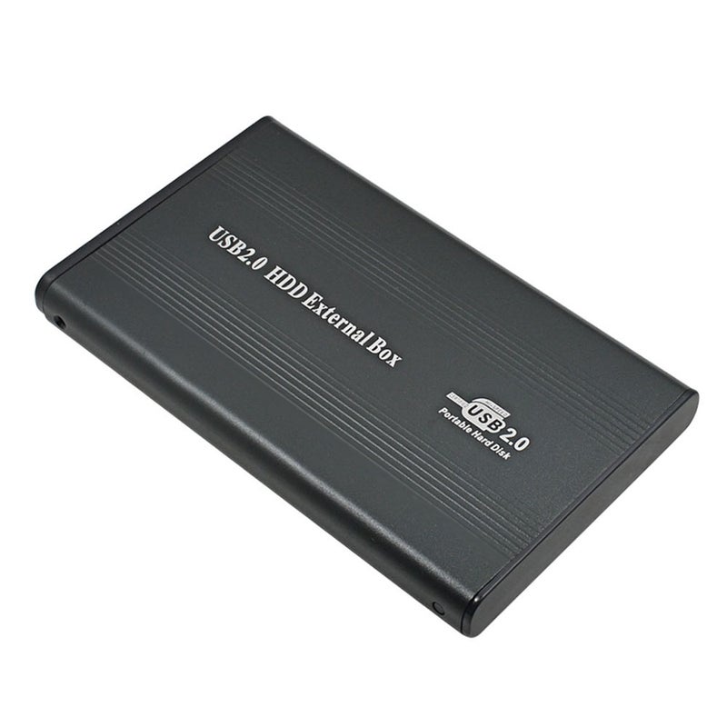 حقيبة قرص صلب IDE إلى USB2.0 2.5'' - غلاف قرص صلب IDE محمول - صندوق قرص صلب محمول - غلاف قرص صلب من سبائك الألومنيوم - اللون الأسود - Image 4