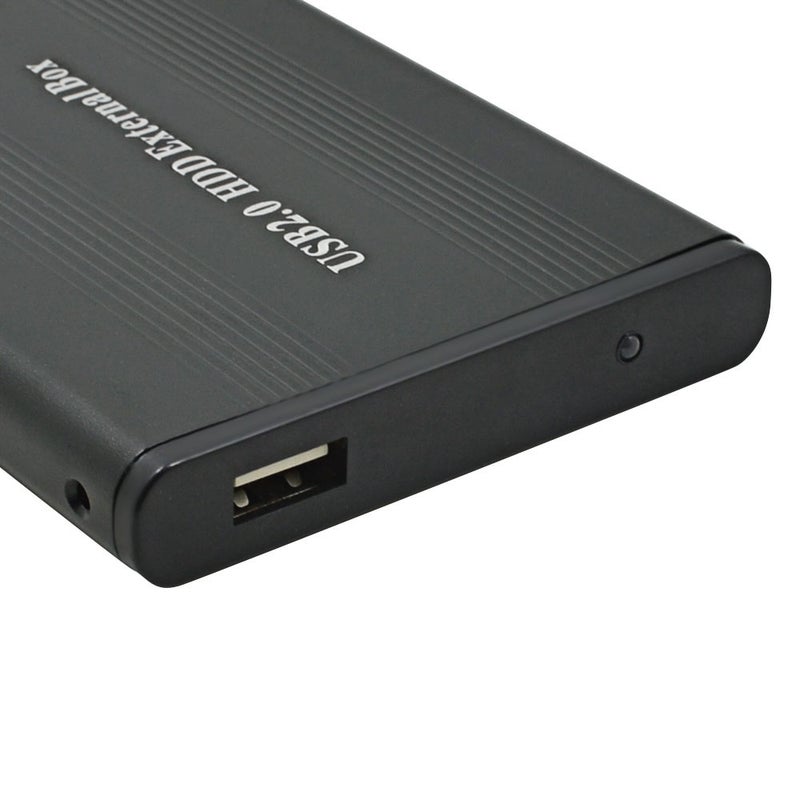 حقيبة قرص صلب IDE إلى USB2.0 2.5'' - غلاف قرص صلب IDE محمول - صندوق قرص صلب محمول - غلاف قرص صلب من سبائك الألومنيوم - اللون الأسود - Image 3