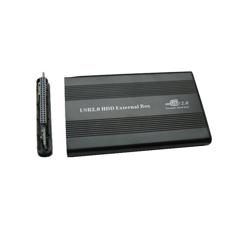 حقيبة قرص صلب IDE إلى USB2.0 2.5'' - غلاف قرص صلب IDE محمول - صندوق قرص صلب محمول - غلاف قرص صلب من سبائك الألومنيوم - اللون الأسود - Image 5