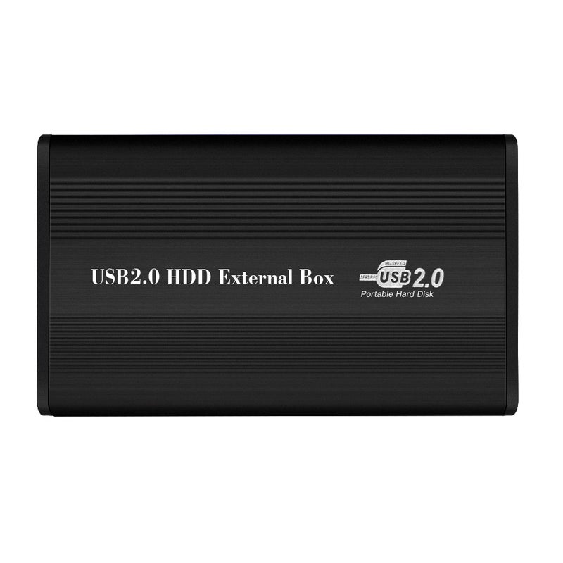 حقيبة قرص صلب IDE إلى USB2.0 2.5'' - غلاف قرص صلب IDE محمول - صندوق قرص صلب محمول - غلاف قرص صلب من سبائك الألومنيوم - اللون الأسود - Image 1