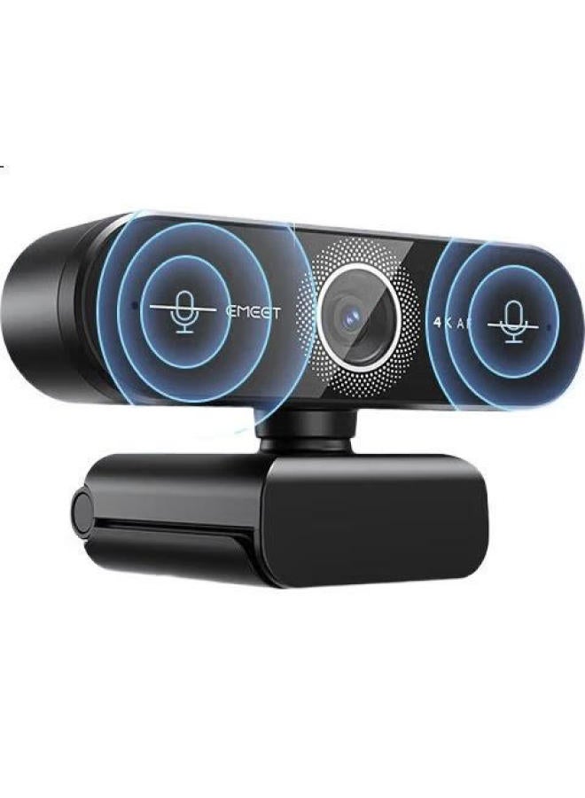 eMeet كاميرا ويب كمبيوتر Emeet Yimi Ultra Hd 4K، 60 إطار في الثانية، كاميرا مخصصة لمكالمات الفيديو عبر الإنترنت والمؤتمرات، ميكروفون مدمج لتقليل الضوضاء، C60E 4K - Image 1
