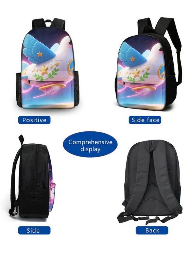 Bright Li Fire Fashion is unlimited! Cartoon bag three-piece set, suitable for a variety of scenes for students and teenagers (available for students, children, friends on outings, mountain climbing, schooling, etc.) - 58 - Image 3