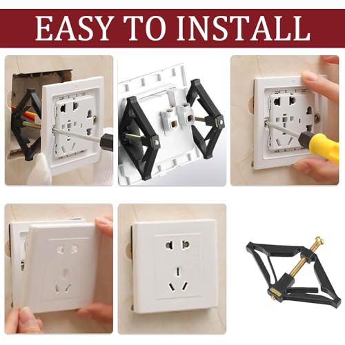 Obtheleg 10pcs 86 Type Switch Box Repair Tool, Wall Mount Switch Cassette Repairing Tool, Switch Socket Cassette Bottom Box Repairer for Home and Professional Electricians - Easy Installation - Image 3