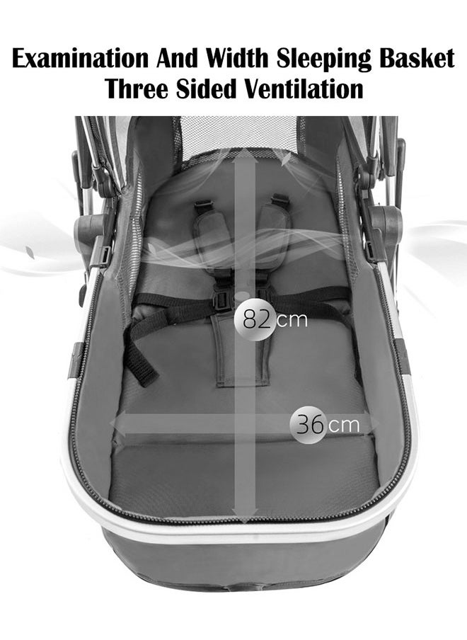ZCM-HAPPY - Lightweight Stroller with Extended Canopy Sit and Lay Lightweight Folding Two-Way Shock Absorption and Locking System for Newborn To 3 Years - Image 1