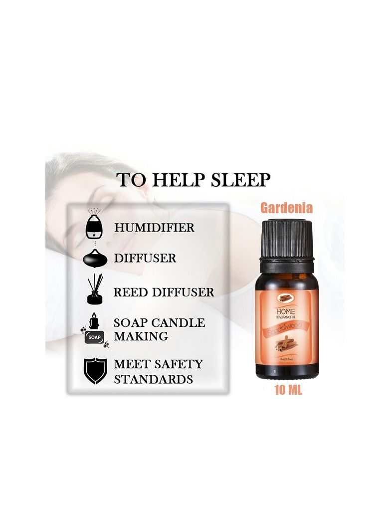 قطعة واحدة من الزيت العطري 10 مل لمرطب الهواء، موزع روائح النكهات، زيت نباتي طبيعي، استخدام عطر نباتي لتنقية الهواء أو تخفيف التوتر، عطر خشب الصندل - Image 2