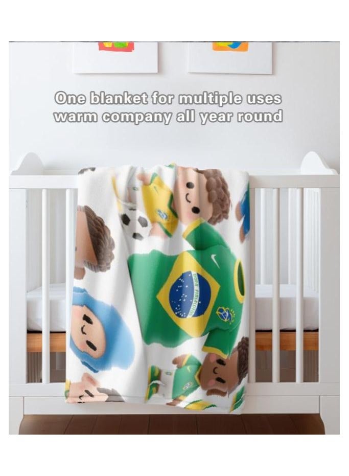 عام بطانية رقيقة من الفانيلا الكرتونية للأطفال أو الطلاب (دافئة ومريحة ومناسبة للنوم والألعاب) 100 سم * 150 سم - 405 - Image 1