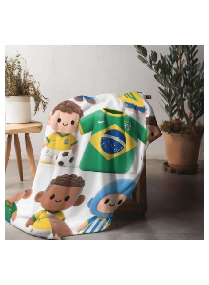 عام بطانية رقيقة من الفانيلا الكرتونية للأطفال أو الطلاب (دافئة ومريحة ومناسبة للنوم والألعاب) 100 سم * 150 سم - 405 - Image 5