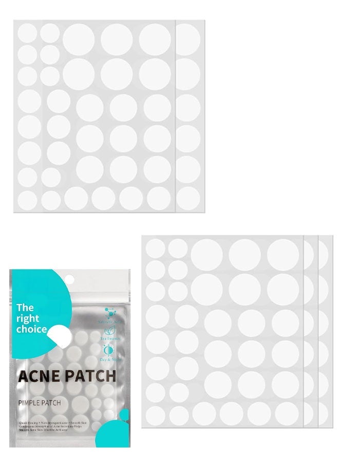 Acne Patch Pimple Patch, 6 Sizes 150pcs Invisible Acne Patches Absorbing Cover Patch for Face Zit Patch, Hydrocolloid Acne Stickers for Covering Zits Blemishes - Image 1
