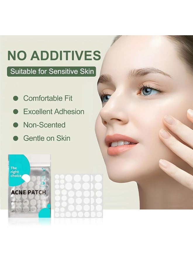 Acne Patch Pimple Patch, 6 Sizes 150pcs Invisible Acne Patches Absorbing Cover Patch for Face Zit Patch, Hydrocolloid Acne Stickers for Covering Zits Blemishes - Image 4