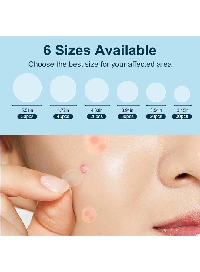 Acne Patch Pimple Patch, 6 Sizes 150pcs Invisible Acne Patches Absorbing Cover Patch for Face Zit Patch, Hydrocolloid Acne Stickers for Covering Zits Blemishes - Image 2