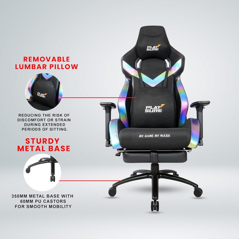 MAKE MY CHAIRS.COM Make My Chairs Play Sure Gaming Chairs3D Adjustable Armrest MultiFunctional Gaming Chair and Office ChairAdjustable Neck Lumbar Pillow Playsure Pro  - Image 4