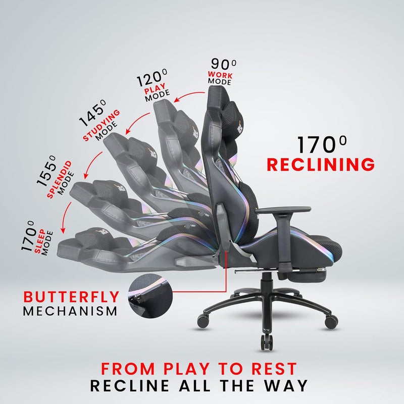 MAKE MY CHAIRS.COM Make My Chairs Play Sure Gaming Chairs3D Adjustable Armrest MultiFunctional Gaming Chair and Office ChairAdjustable Neck Lumbar Pillow Playsure Pro  - Image 3