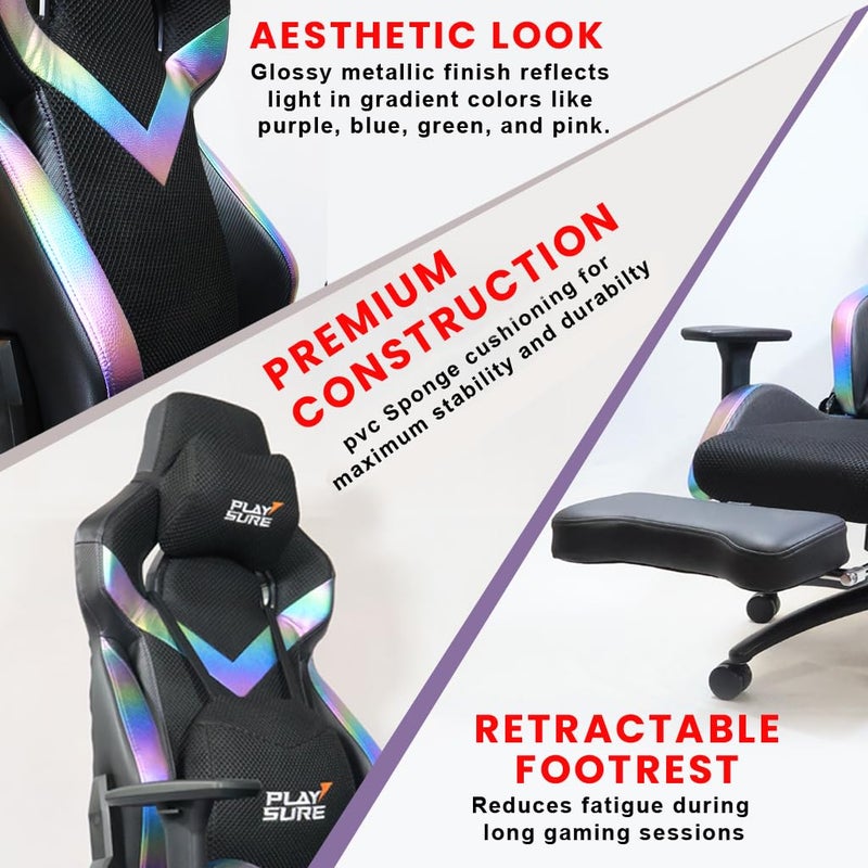 MAKE MY CHAIRS.COM Make My Chairs Play Sure Gaming Chairs3D Adjustable Armrest MultiFunctional Gaming Chair and Office ChairAdjustable Neck Lumbar Pillow Playsure Pro  - Image 2