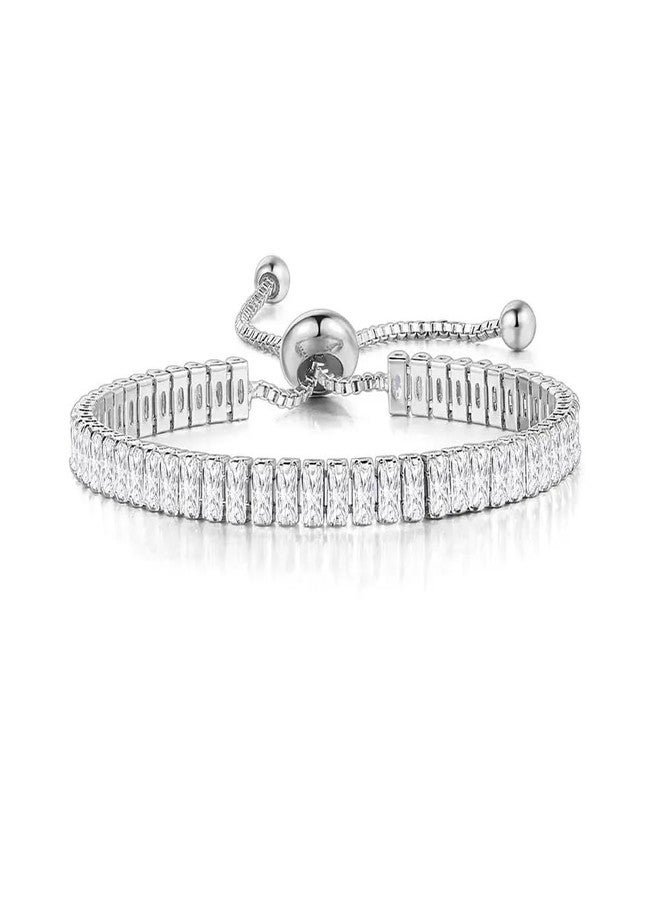 MEENAZ Bracelet for Women Girls Crystal Bracelets for Women Adjustable Chain Bracelet for Girls Tennis Bracelet | Birthday Gift For Women Anniversary Gift for Wife Valentine Gift for Girls Wrist Band - Image 1