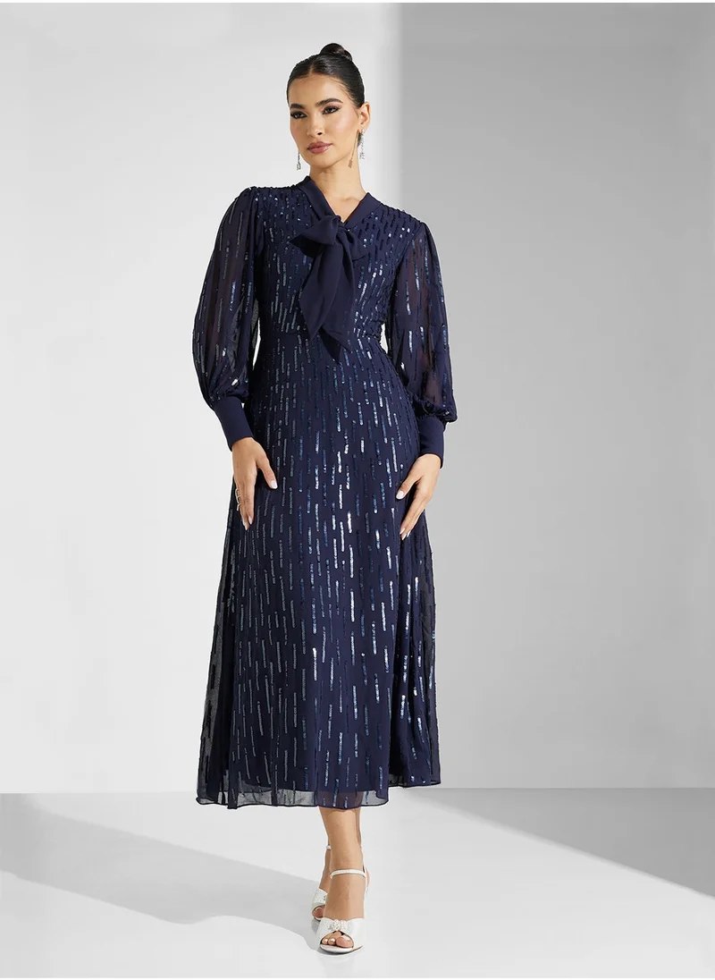 Amelia Rose Sequin Chiffon Dress