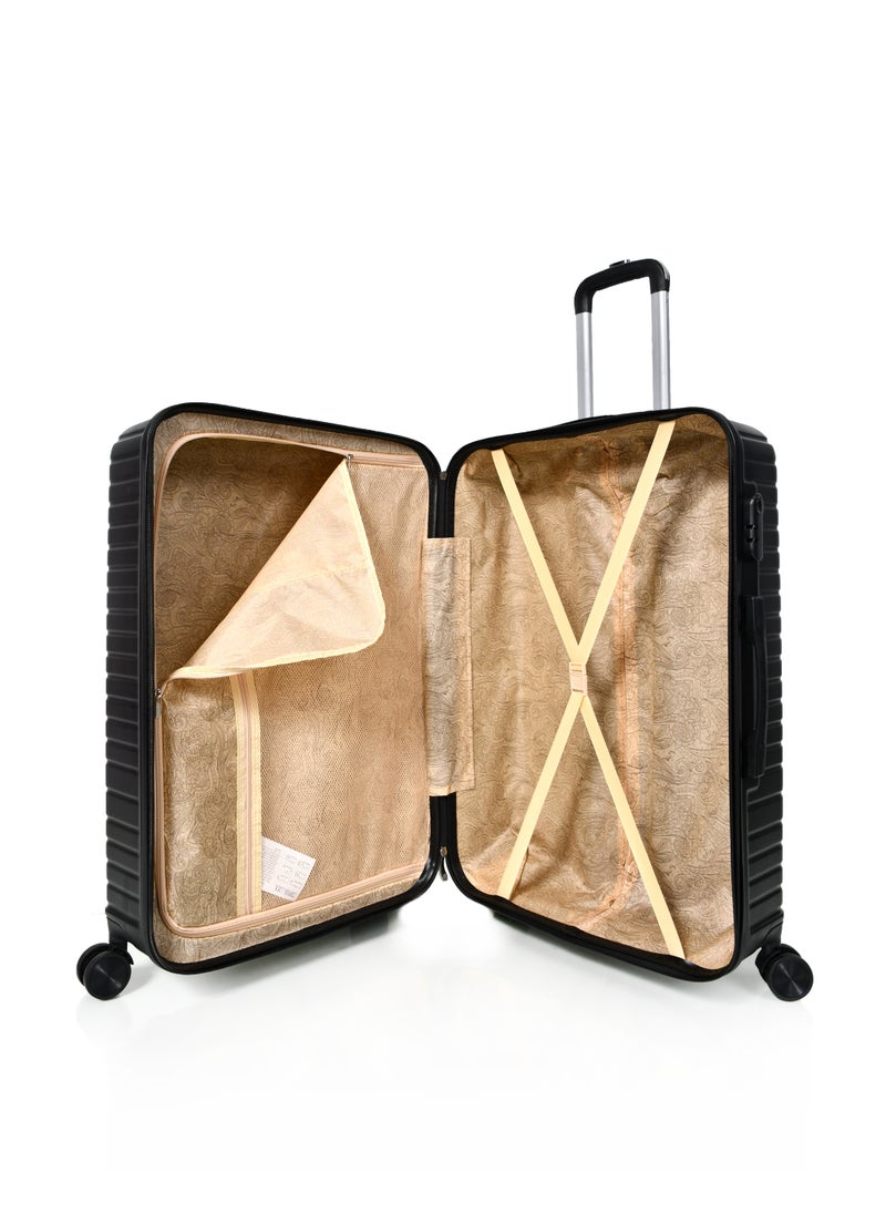 MORANO - Murano Luggage Set, Durable and Lightweight, Made of Hard ABS Fiber, Four-Piece Spinning Wheel Suitcase with Built-in Lock, Black , Set of 3 Pieces - Image 1