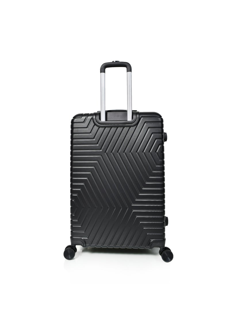 MORANO - Murano Luggage Set, Durable and Lightweight, Made of Hard ABS Fiber, Four-Piece Spinning Wheel Suitcase with Built-in Lock, Black , Set of 3 Pieces - Image 1