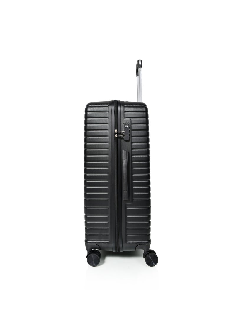 MORANO - Murano Luggage Set, Durable and Lightweight, Made of Hard ABS Fiber, Four-Piece Spinning Wheel Suitcase with Built-in Lock, Black , Set of 3 Pieces - Image 1