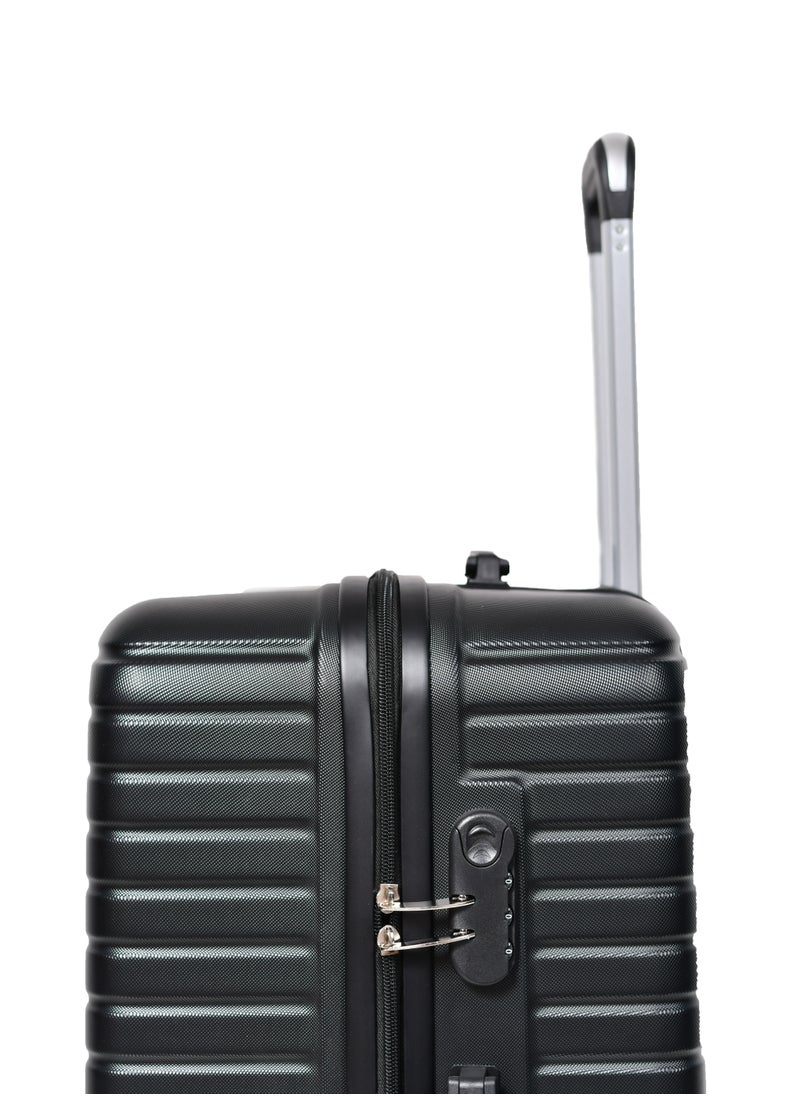 MORANO - Murano Luggage Set, Durable and Lightweight, Made of Hard ABS Fiber, Four-Piece Spinning Wheel Suitcase with Built-in Lock, Black , Set of 3 Pieces - Image 1
