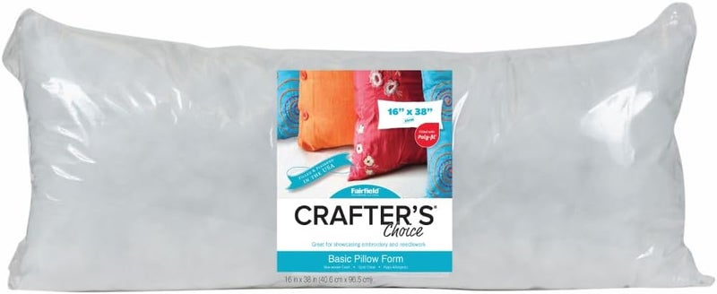 Poly-Fil Fairfield Crafter’s Choice, Basic & Personalizable Pillow Form Inserts for Throw, Decorative, Travel, and Bench Pillows, Great for Home Decor, 16" x 38" - Image 1