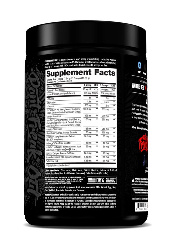 ProSupps PS Infinite Pre-Workout 40 serving Blueberry Lemonade - Image 2