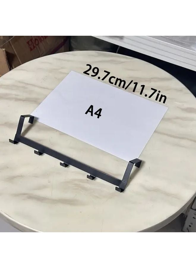 Black Bathroom Hook Over The Door Coat Rack Wall Mount Organizer For Coats Hats Robes Towels - Image 5