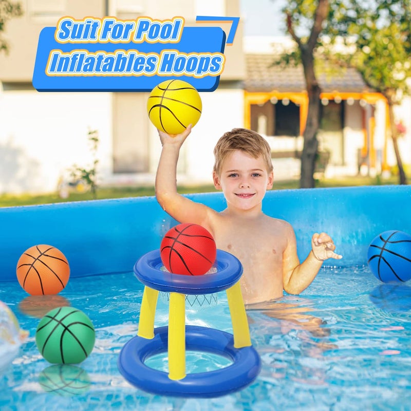 Gamtec 6" Mini Basketball Toy for Mini Hoops, 6 Inch Mini Pool Balls for Swimming Pool Infltable Hoops, Small Basketball For Over The Door Basketball Hoop, PVC Beach Balls for Kids Toddler Indoor 3 Pack - Image 4