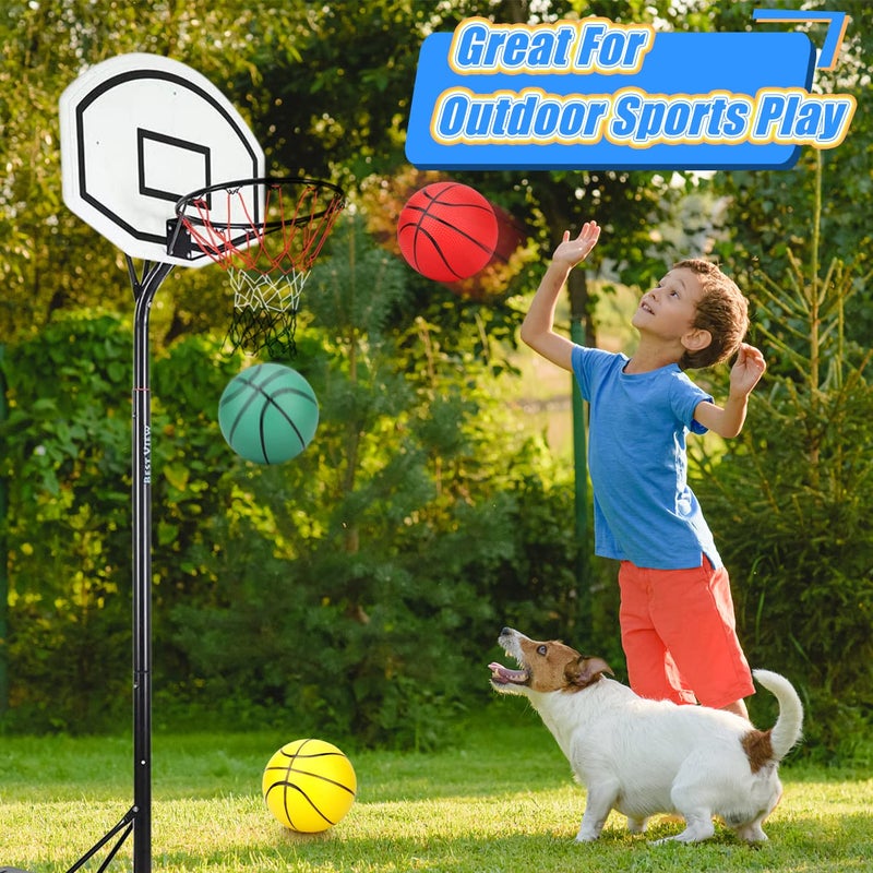 Gamtec 6" Mini Basketball Toy for Mini Hoops, 6 Inch Mini Pool Balls for Swimming Pool Infltable Hoops, Small Basketball For Over The Door Basketball Hoop, PVC Beach Balls for Kids Toddler Indoor 3 Pack - Image 5