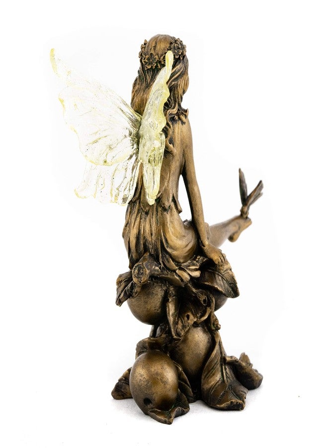Top Collection Fairy with Butterfly on Foot Statue - Hand Painted Mythical Sculpture with Bronze Finish Look- 4-Inch Collectible Figurine - Image 3