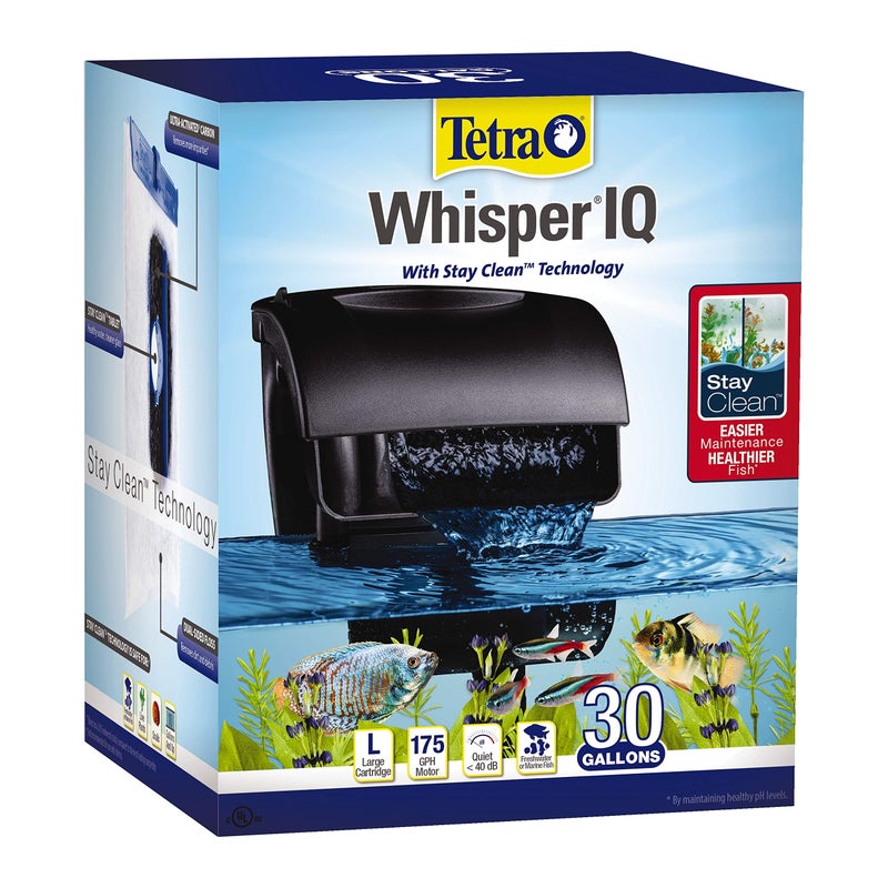 Tetra Whisper IQ Power Filter, 175 GPH, with Stay Clean Technology, 30 Gallons - Image 1