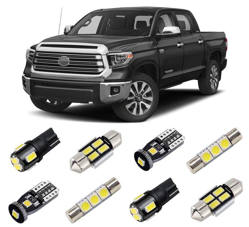 BRISHINE White LED Interior Light Kit for Toyota Tundra 2014 2015 2016 2017 2018 2019 2020 2021 Super Bright 6000K Interior LED Bulbs Package Cargo Lights License Plate Lights and Install Tool