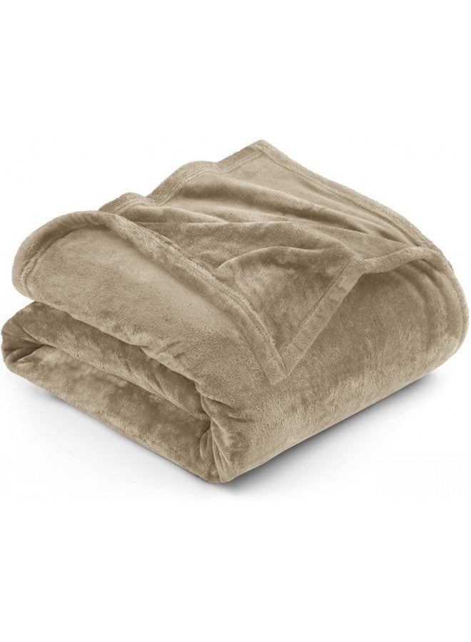 Utopia Bedding Utopia Bedding Fleece Blanket King Size Camel 300GSM Luxury Fuzzy Soft Anti-Static Microfiber Bed Blanket (90x102 Inches)  - Image 1