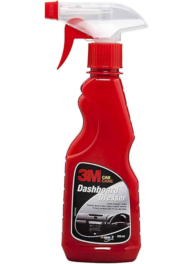 3M Car Dashboard Dresser (250 ml) | Restores Gloss and Shine on Dashboard and Other Plastic Parts | Protection from UV Rays and Fading