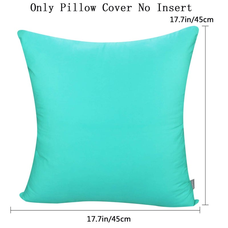 Thmyo 4-Pack 100% Cotton Comfortable Solid Decorative Throw Pillow Case,Thmyo Square Cushion Cover Pillowcase Sublimation Blank Pillow Covers DIY Throw Pillowcase for Sofa Bedroom(18x18 inch/ 45x45cm,Green) - Image 2