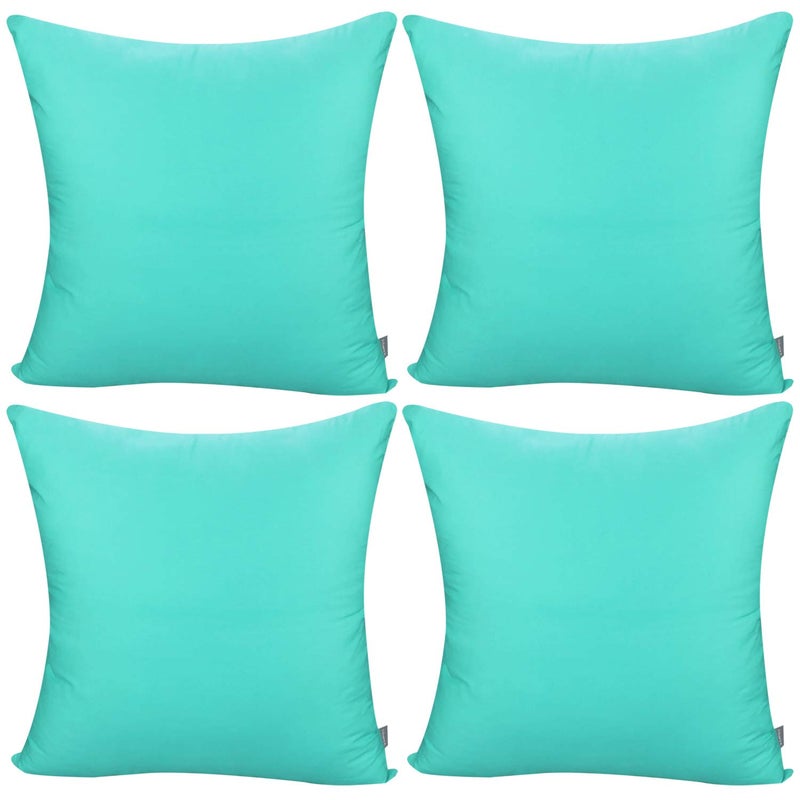 Thmyo 4-Pack 100% Cotton Comfortable Solid Decorative Throw Pillow Case,Thmyo Square Cushion Cover Pillowcase Sublimation Blank Pillow Covers DIY Throw Pillowcase for Sofa Bedroom(18x18 inch/ 45x45cm,Green) - Image 1
