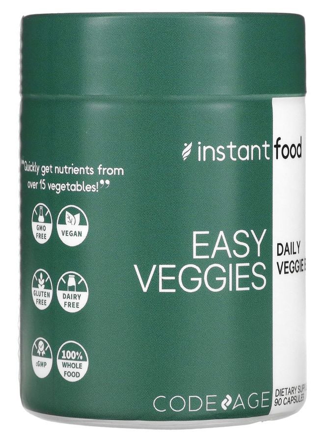 Codeage Instant Food Easy Veggies Daily Veggie Blend 90 Capsules - Image 2